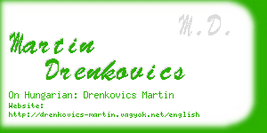 martin drenkovics business card